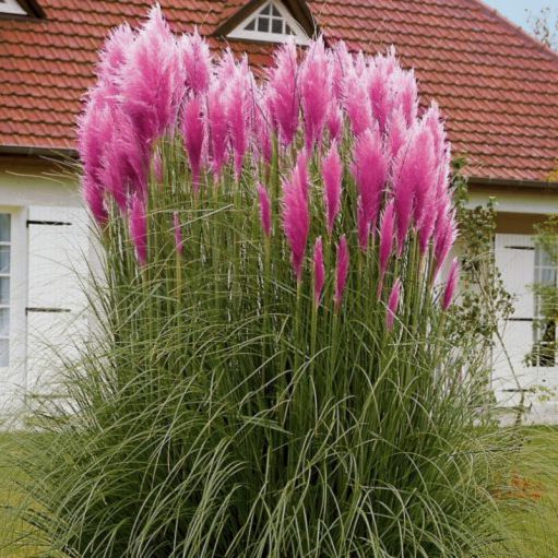 Iarba de pampas roz (Cortaderia Selloana Rose) la 20-40cm - ghiveci 2